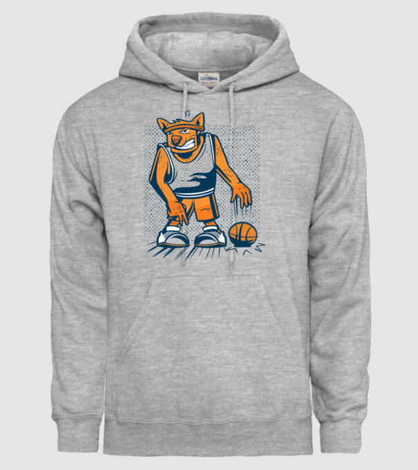 câine baschetbalist model gri pe tricou