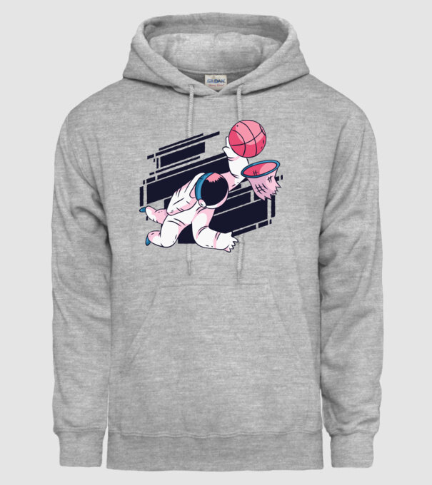 Astronaut Baschetbalist model gri pe tricou