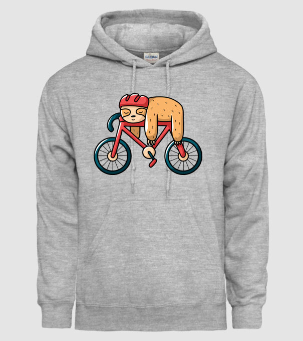 Leneș pe bicicletă model gri pe tricou