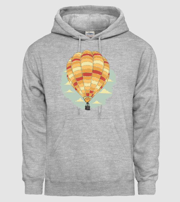 Aerostat model gri pe tricou