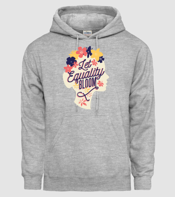 Let Equality Bloom Ziua Femeii model gri pe tricou