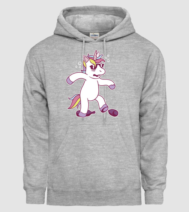 Mahmureală unicorn model gri pe tricou