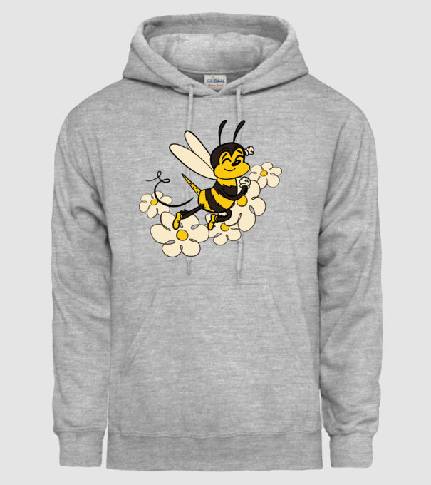 Albină Floare model gri pe tricou