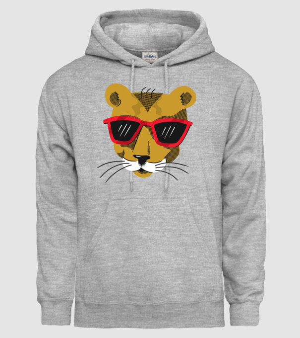 Leu cool model gri pe tricou