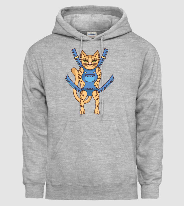 Pisică Supărată model gri pe tricou