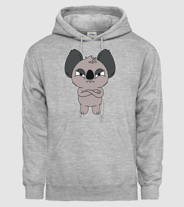 Koala Supărat model gri pe tricou