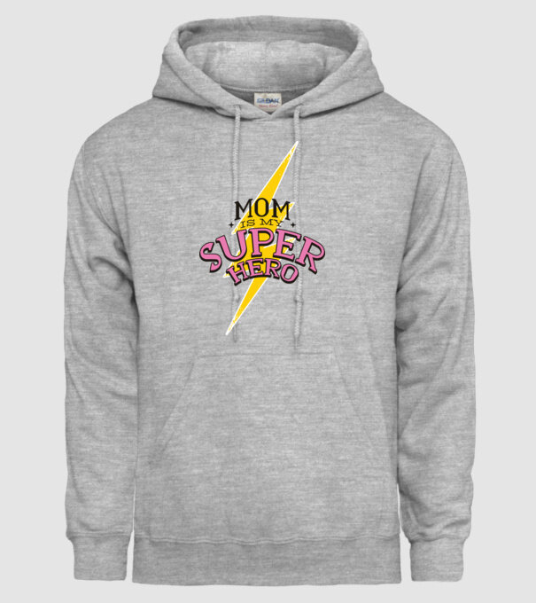 Mom is my Superhero tricou pentru mama model gri pe tricou