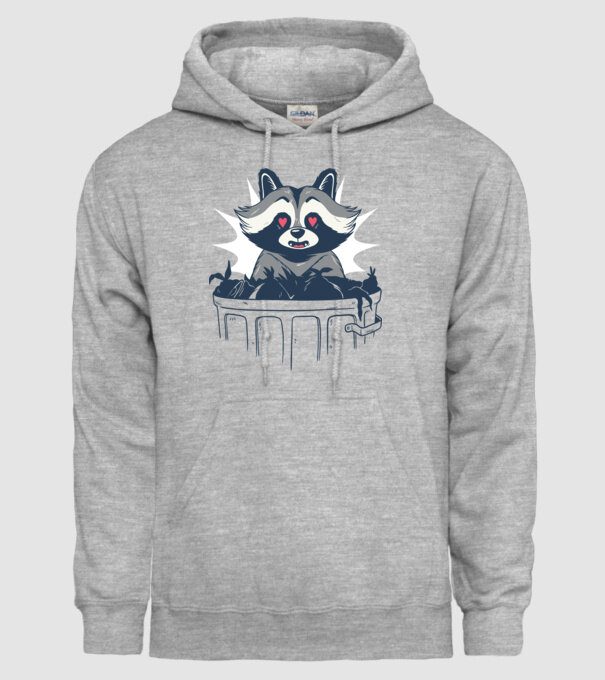 Raton model gri pe tricou