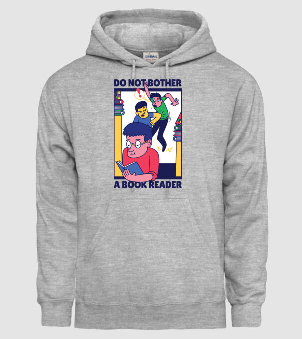 Nu mă deranja în timp ce citesc model gri pe tricou