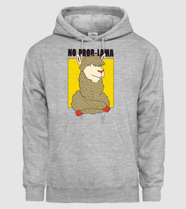 No Prob LLama - Lama model gri pe tricou
