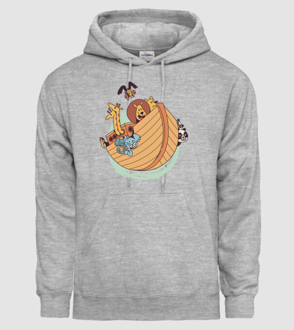Arca lui Noe model gri pe tricou