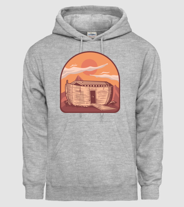 Arca lui Noe model gri pe tricou