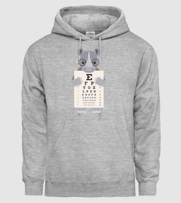 Examen oftalmologie rinocer model gri pe tricou