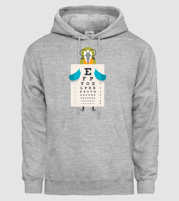 Oftalmolog papagal model gri pe tricou