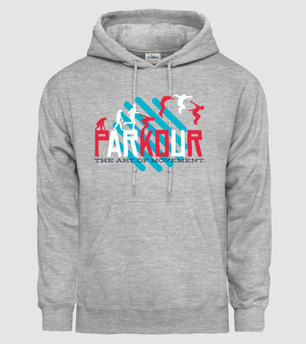 Parkour - Arta mișcării model gri pe tricou
