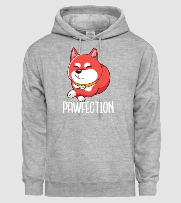 Pawfection Shiba Perfect model gri pe tricou