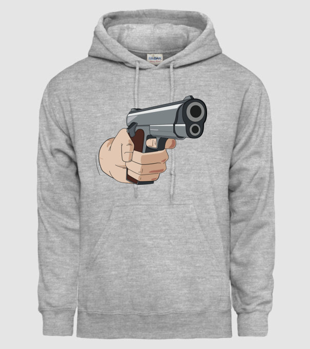 Pistol model gri pe tricou