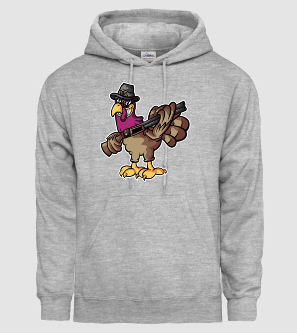 Shotgun Curcan model gri pe tricou