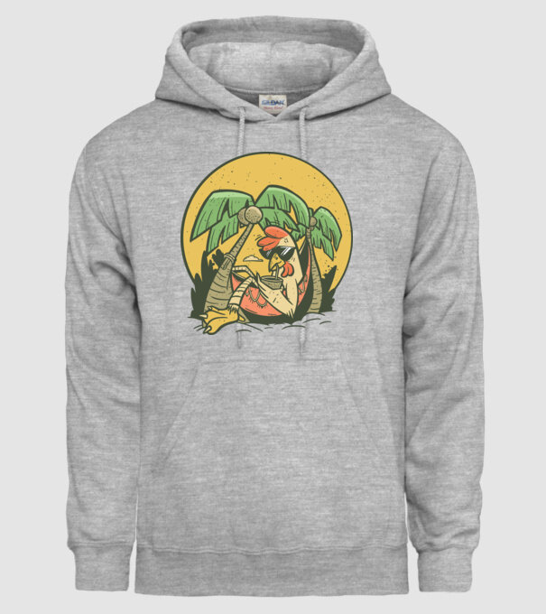 Pui relaxați model gri pe tricou
