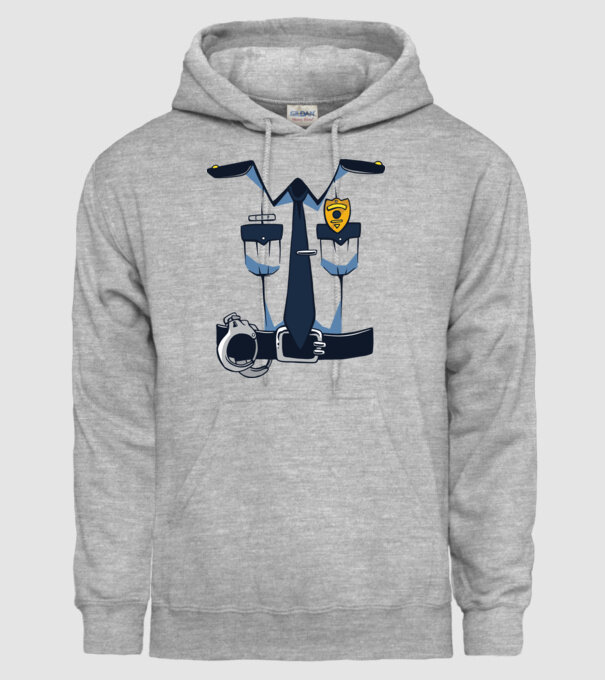 Costum de polițist pentru Halloween model gri pe tricou