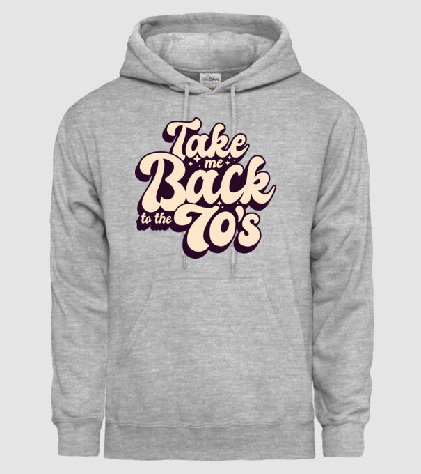 'Retro - Take me back to the 70''s' model gri pe tricou