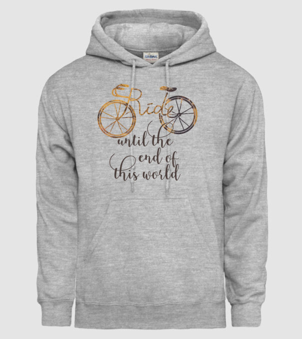 Ride until the end of this world model gri pe tricou