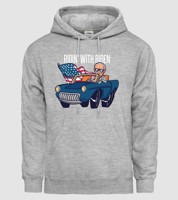 'Ridin'' with Biden - SUA 2020 alegeri' model gri pe tricou