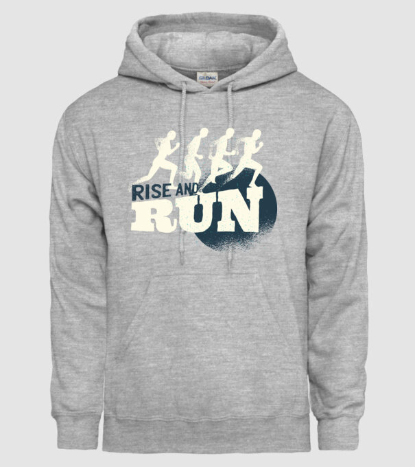 Rise and Run - Tricou pentru alergători model gri pe tricou
