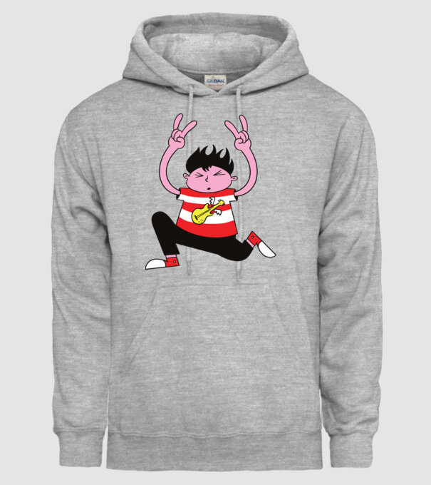 Băiat Rocker model gri pe tricou