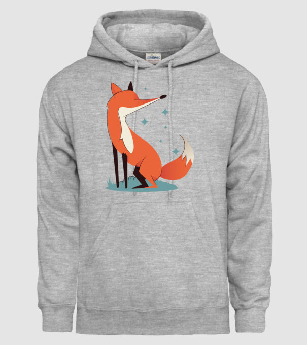 Vulpe model gri pe tricou