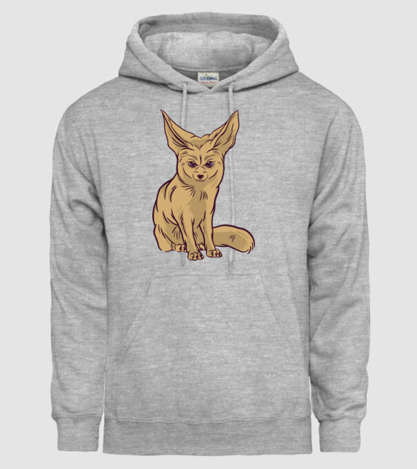 Vulpe de deșert model gri pe tricou