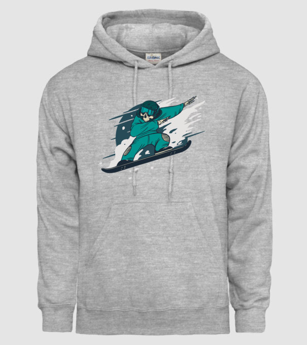 Schelet Snowboard DAB model gri pe tricou