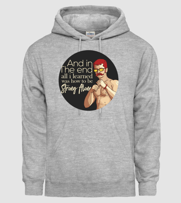 Strong alone model gri pe tricou