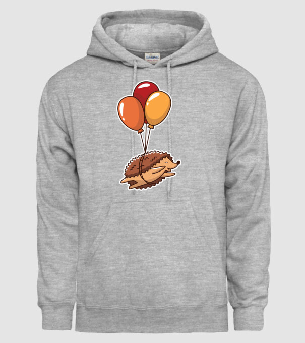 Arici cu balon model gri pe tricou