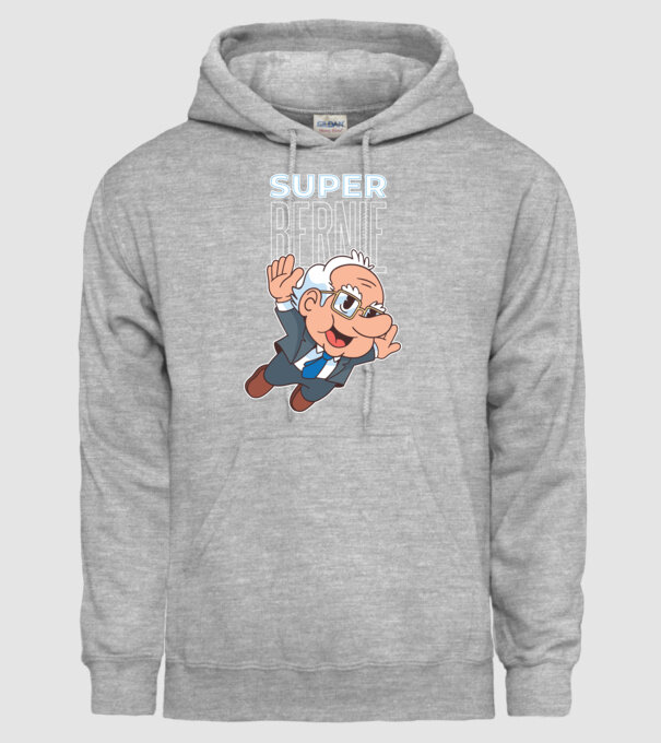 Super Bernie Sanders model gri pe tricou