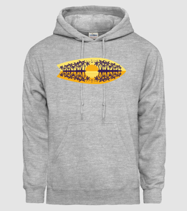 Surfboard model gri pe tricou