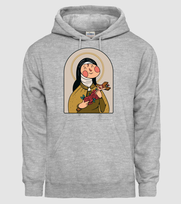 Sfânta Tereza model gri pe tricou