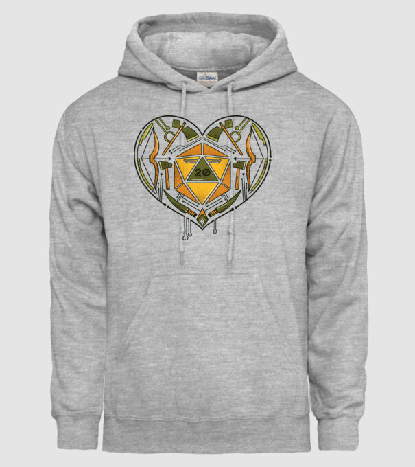 Joc de rol Dragoste model gri pe tricou