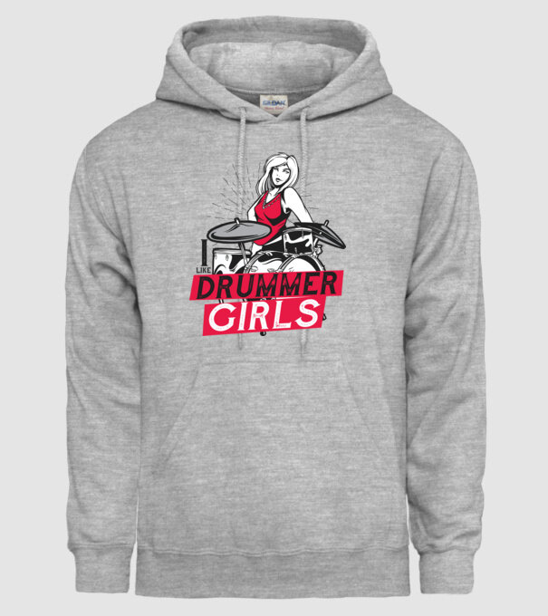 Îmi plac fetele bateriste model gri pe tricou