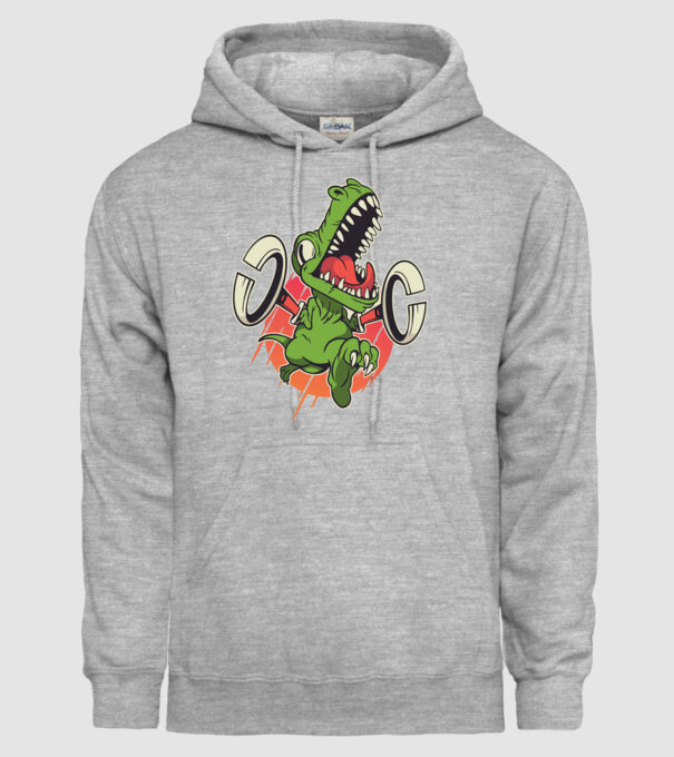 Dinozaur T-rex model gri pe tricou