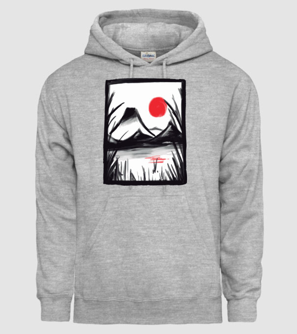 Peisaj Pictură model gri pe tricou