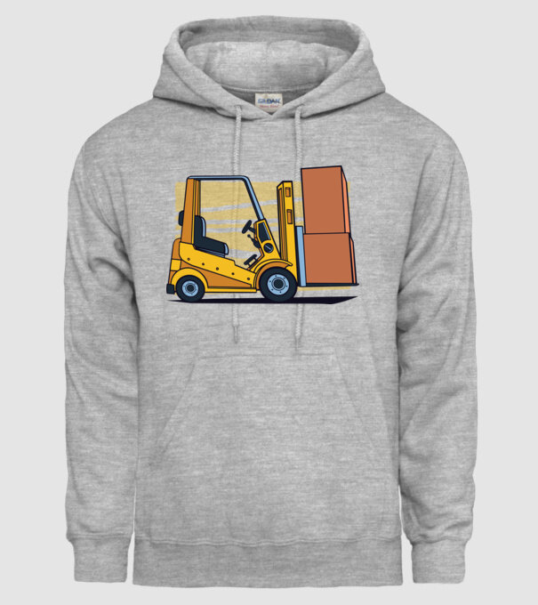 Stivuitor model gri pe tricou