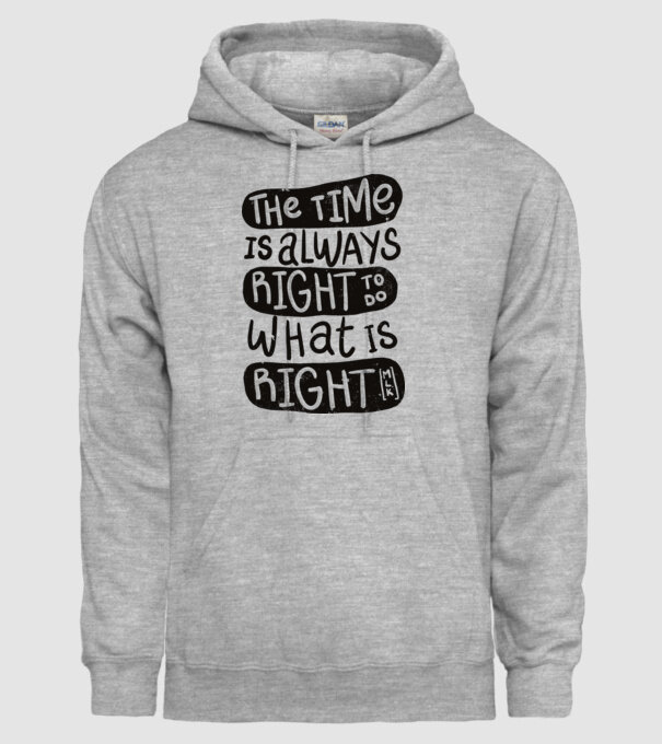 The time is always right model gri pe tricou