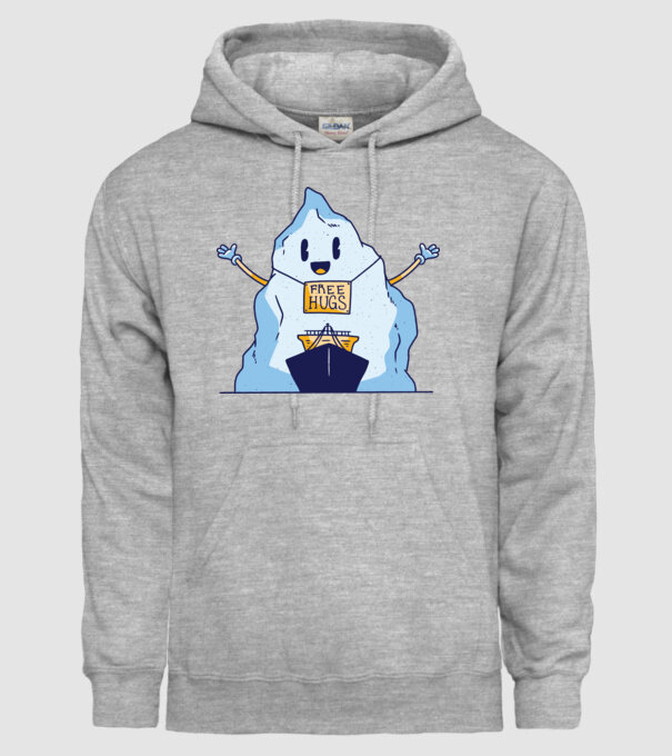 Titanic Iceberg Free Hugs model gri pe tricou