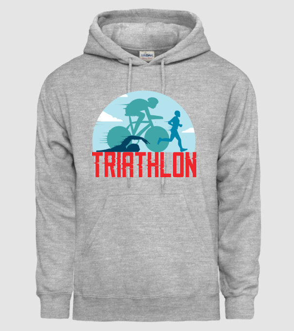 Triatlon Sport model gri pe tricou