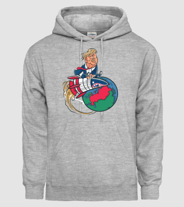 Trump bombă model gri pe tricou
