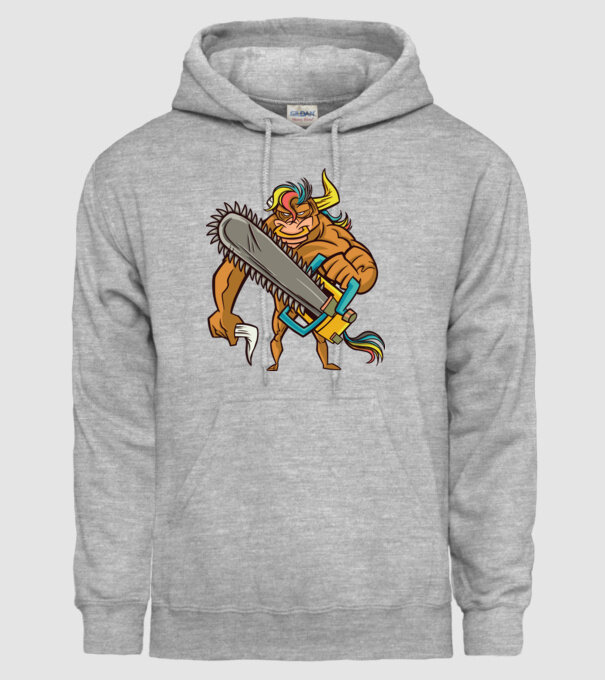 Unicorn Taur model gri pe tricou