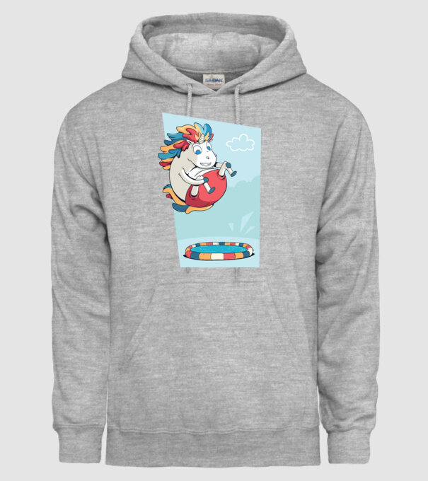 Bombă Unicorn model gri pe tricou