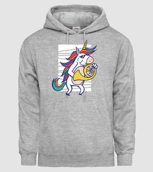 Unicorn Corn model gri pe tricou