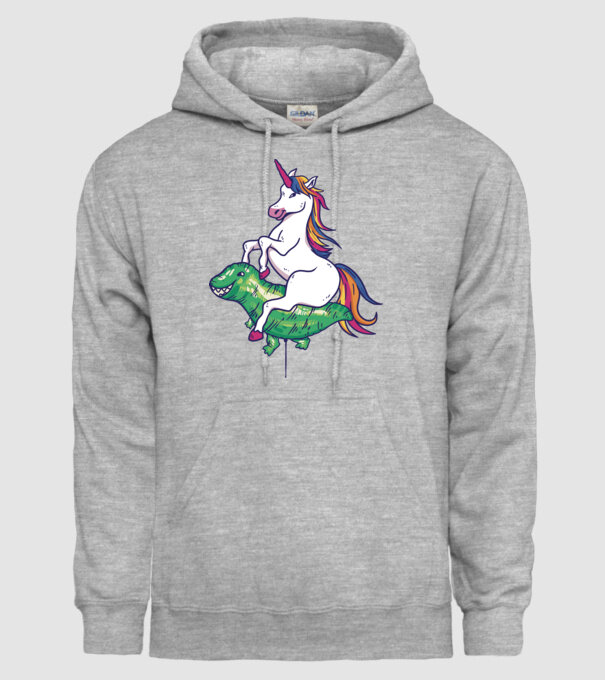 Balon cu Unicorn model gri pe tricou